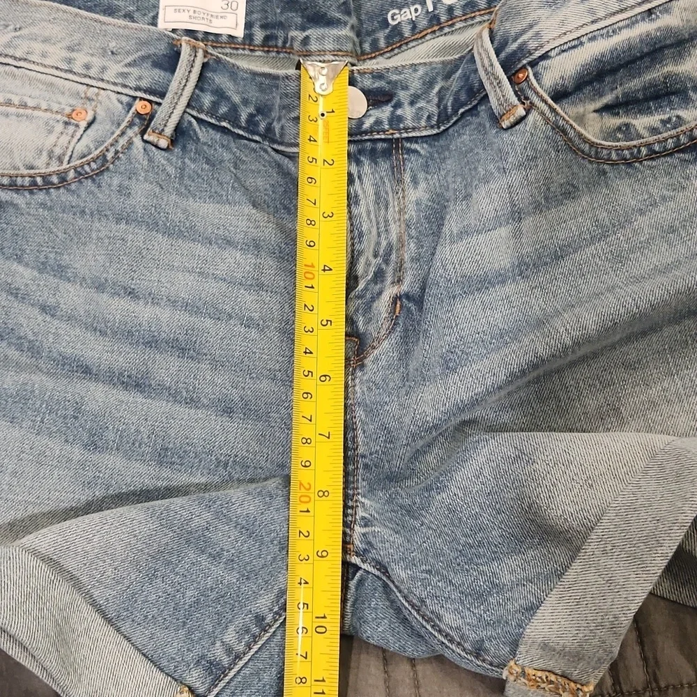 GAP Sexy Boyfriend Denim Blue Women's Jean Shorts Size 30, New With Tags! - Picture 11 of 12